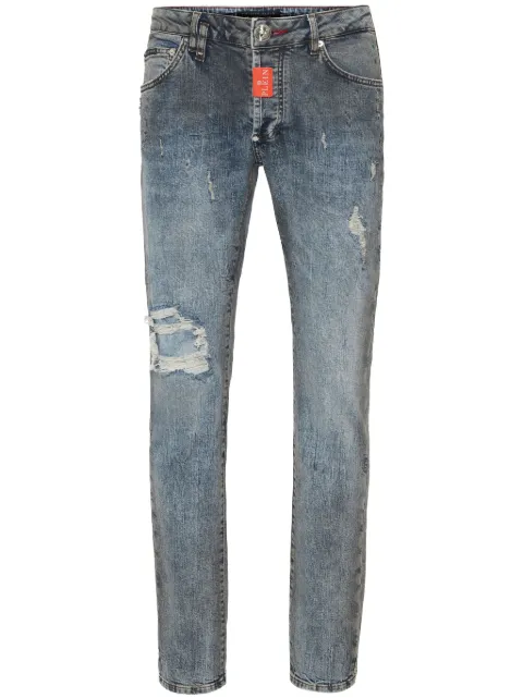 Philipp Plein distressed-effect jeans Blue SAECMDT4011PDE004N