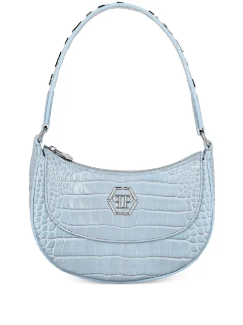 Philipp Plein Croco-printed tote bag Blue SAEAWBA2064PLE010N