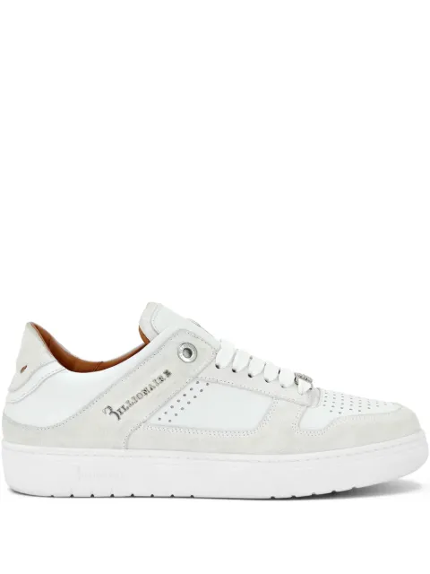 Billionaire suede low-top sneakers White BAESMSC3990BLE001N