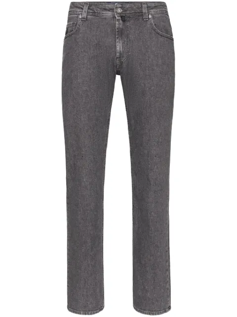 Billionaire logo-embroidered jeans Grey BAECMDT4044BTE001N
