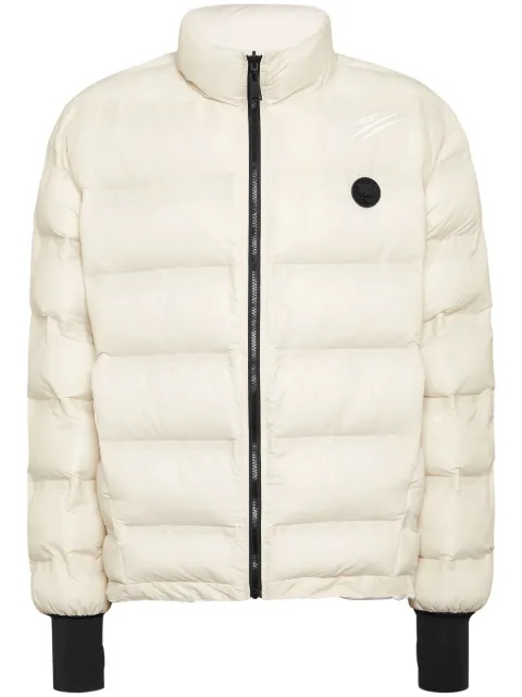 Plein Sport logo-patch puffer jacket Grey SAECMRB2690STE003N