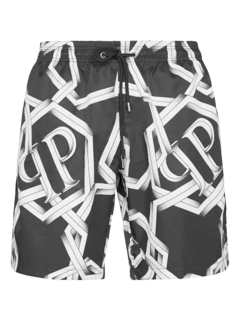 Philipp Plein printed swim shorts Black SAECMMX0150PTE003N