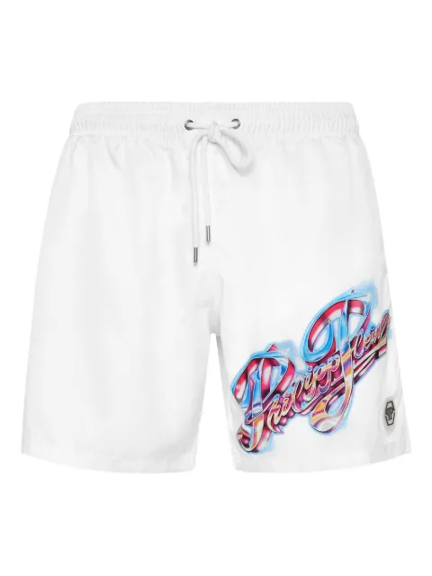 Philipp Plein Boxer swim shorts White SAECMMX0138PNY002N