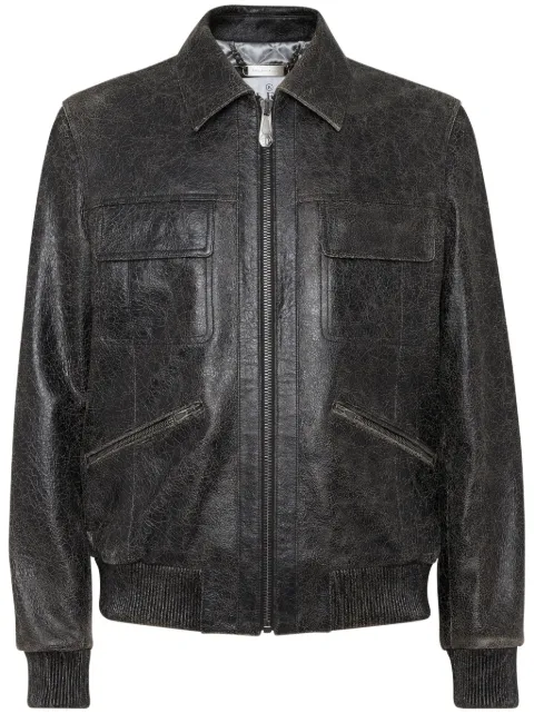 Philipp Plein Coster bomber jacket Grey SAECMLB1932PLE010N
