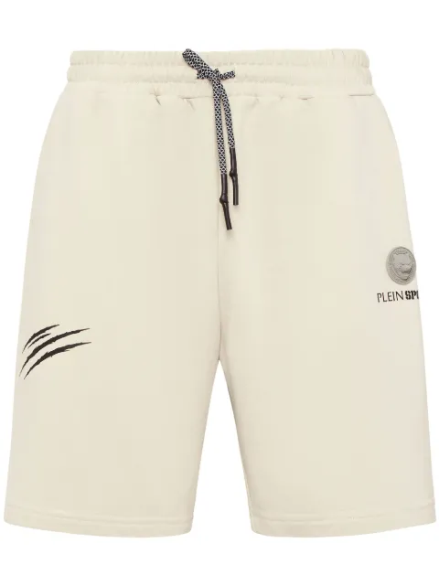 Plein Sport logo-print track shorts Grey SAECMJT2473STE001N