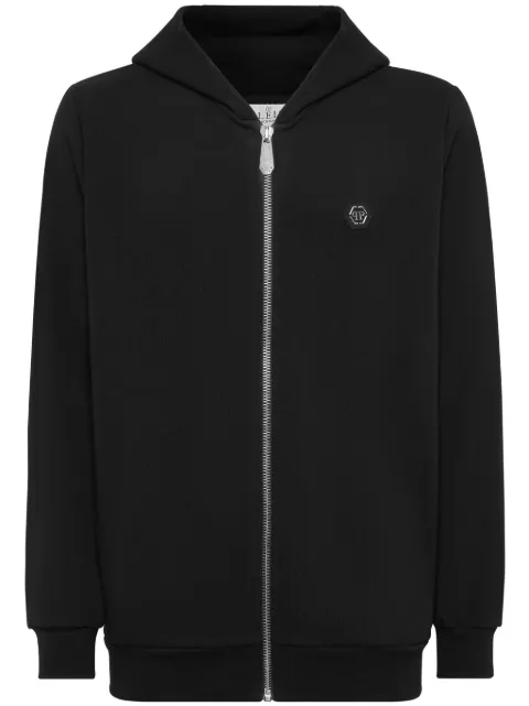 Philipp Plein crystal-embellished hoodie Black SAECMJB3620PTE003N