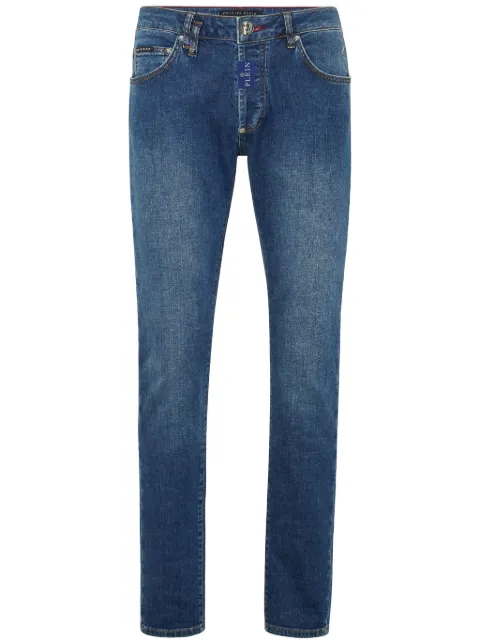 Philipp Plein logo-plaque jeans Blue SAECMDT4011PDE004N