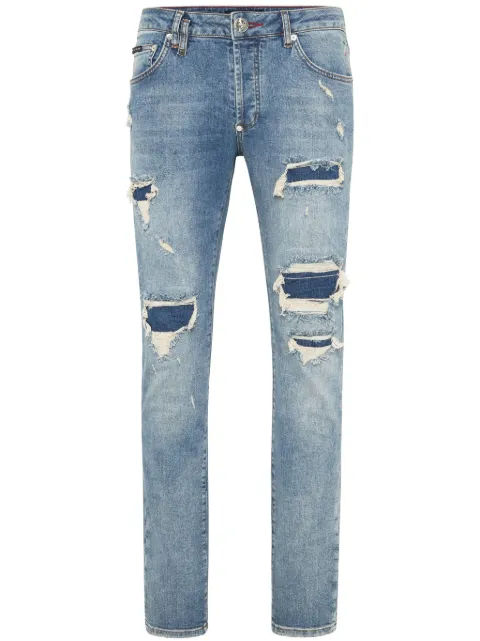 Philipp Plein distressed-effect jeans Blue SAECMDT4006PDE004N