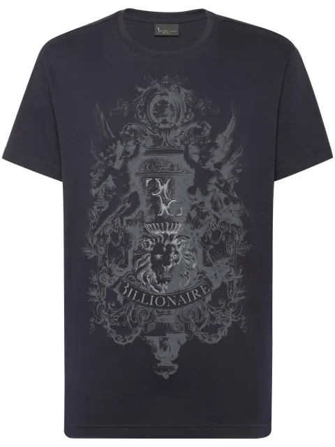 Billionaire logo-print T-shirt Blue BAECMTK8187BTE014N