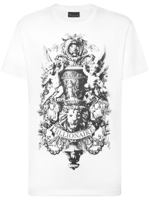 Billionaire logo-print T-shirt White BAECMTK8187BTE014N