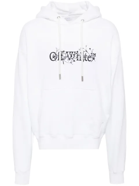 Off-White Bookish flower skate hoodie White OMBB085F24FLE00F0110