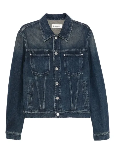 Lanvin logo-patch jacket Blue RMJA0003D084A24