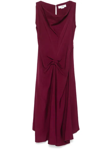 Victoria Beckham pleated midi dress Purple 1424WDR005825A