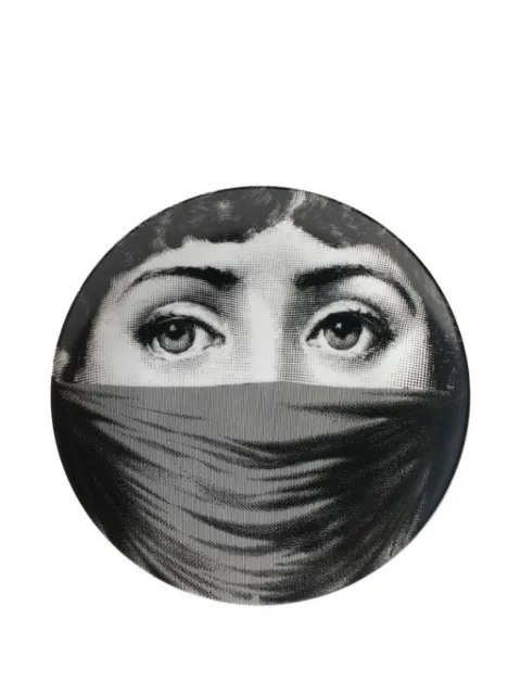 Fornasetti photograph-print plate Black PTV091X