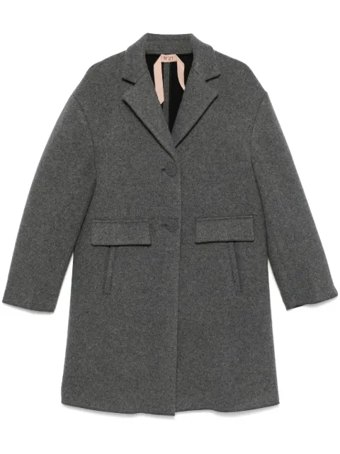 Nº21 single-breasted coat Grey N2MON0214602