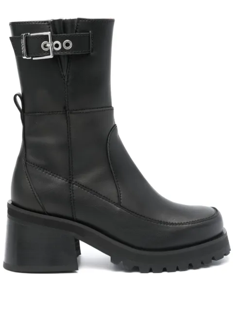 GANNI 70mm faux-leather boots Black S2784
