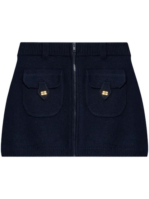 GANNI wool skirt Blue K2297