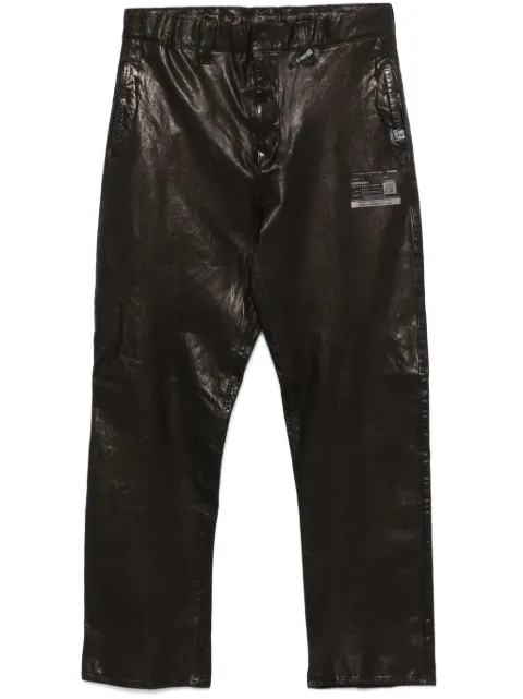 Maison MIHARA YASUHIRO leather trousers Black C13PT005