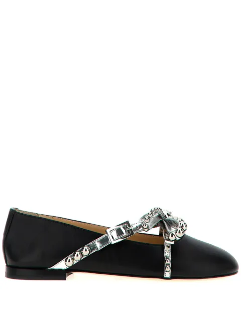MACH & MACH stud-embellished ballet flats Black FW24S084210NAPB17