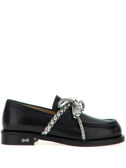 MACH & MACH stud-embellished loafers Black FW24S084130CLFB17