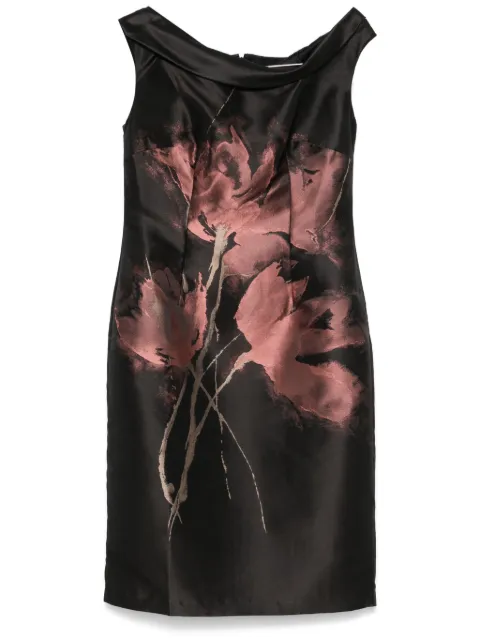 Talbot Runhof floral-jacquard midi dress Black OS070601NG30