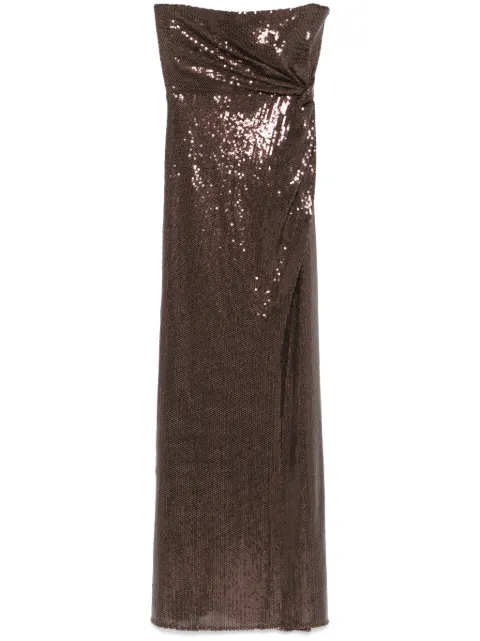 Alex Perry sequined gown Brown D1370FW24