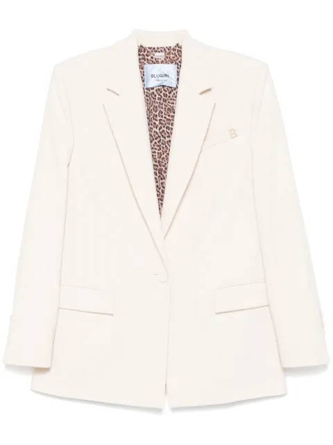 Blugirl logo-plaque blazer Neutrals RF4060T3190
