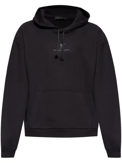 Giuseppe Zanotti LR-63 drawstring hoodie Black IRU4001001