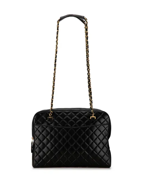 CHANEL Pre-Owned 1996-1997 Quilted Lambskin Chain shoulder bag Black 9IHY5UFVUT38UL8P