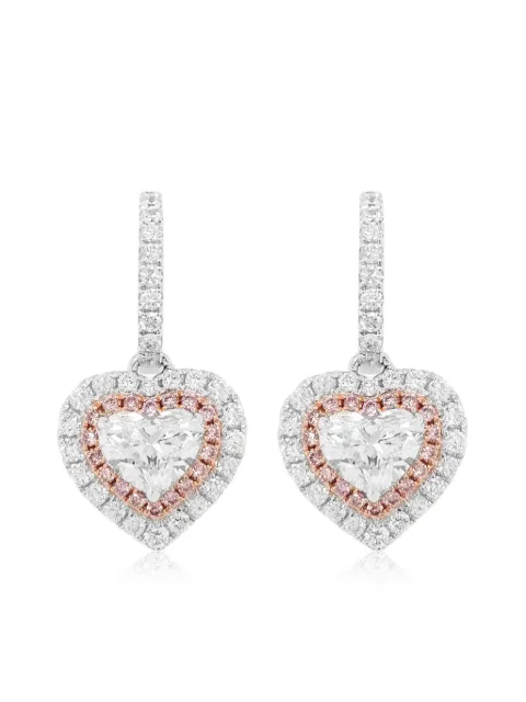 HYT Jewelry 18kt white gold diamond drop earrings Silver E278HR