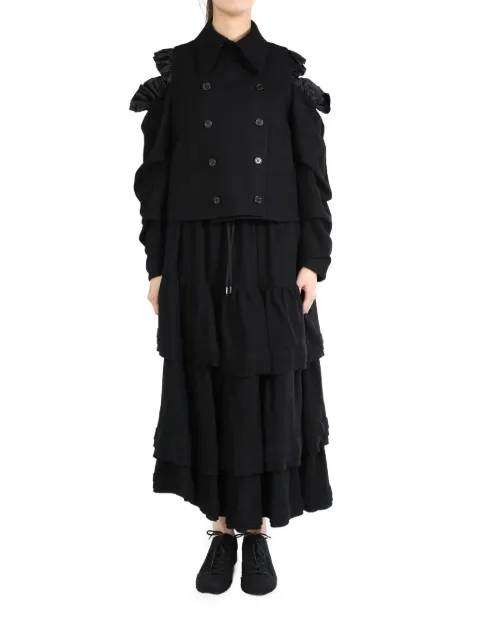 Noir Kei Ninomiya wrinkled jacket Black 3NJ006