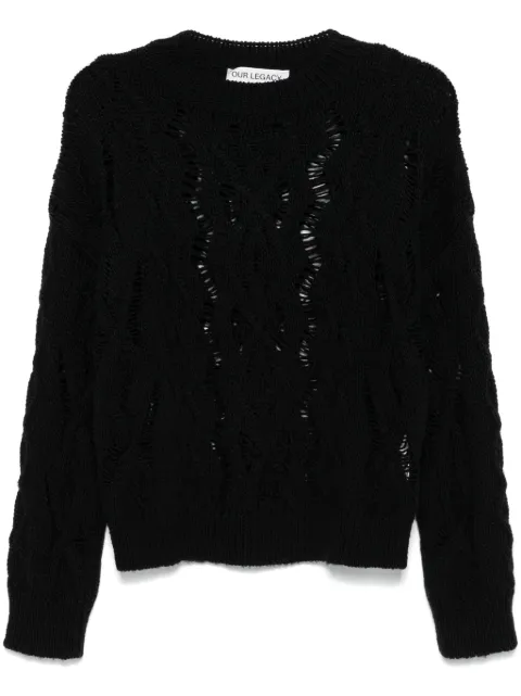 OUR LEGACY cable-knit sweater Black W4243CSBFBLACK