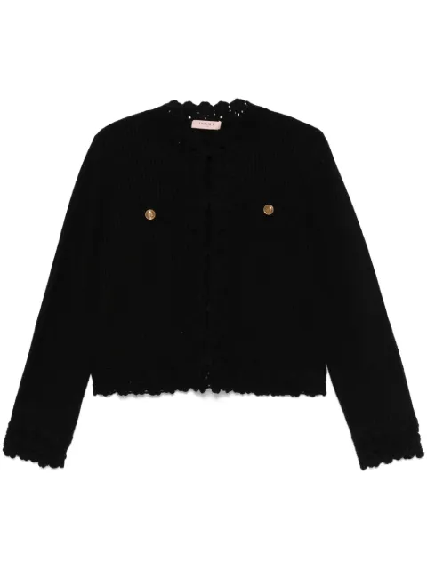 TWINSET crochet-trim cardigan Black 242TT3420