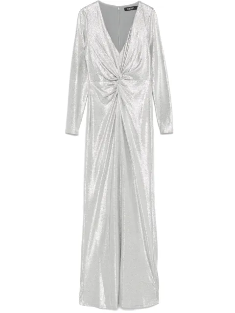 Lauren Ralph Lauren twist-detail gown Silver 253951614