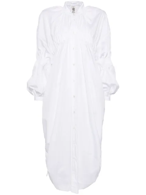 Noir Kei Ninomiya drawstring detail day dress White 3L00140512