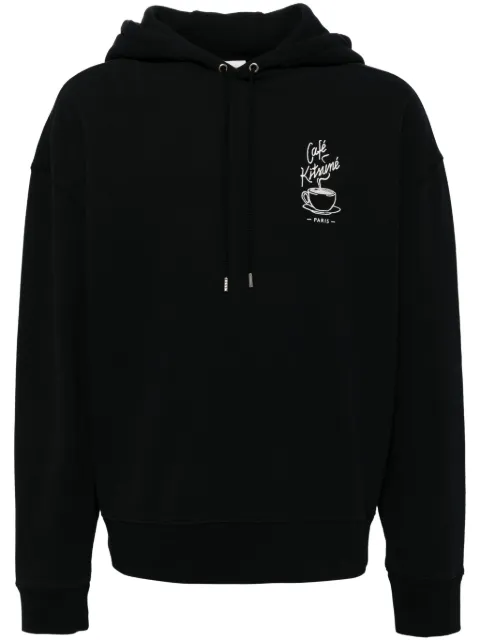CAFÉ KITSUNÉ coffee cup hoodie Black CKNU00302KM0330
