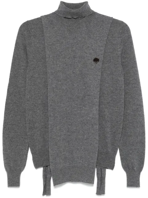 MORDECAI draped-detailed sweater Grey 24A96MDK01C