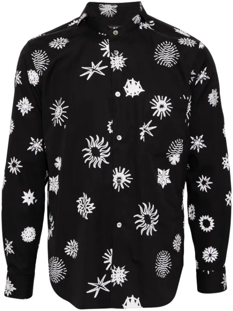 Black Comme Des Garçons graphic-print shirt Black 1MB013