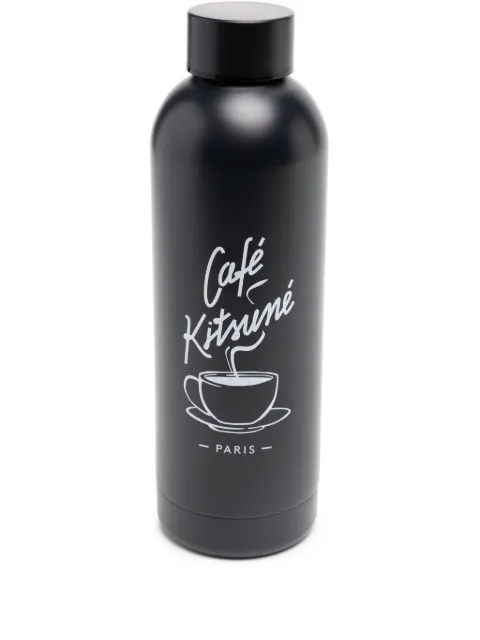 CAFÉ KITSUNÉ stainless-steel water bottle Black CKNU08101O0014