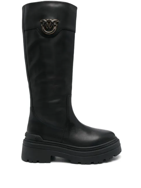 PINKO Love Birds-plaque boots Black SD0151P001