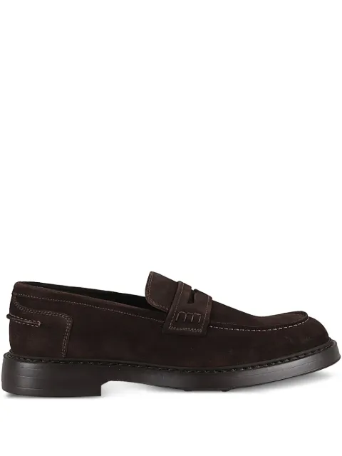 Doucal's suede Blake-stitched loafers Brown DU2726BRUXUF009095