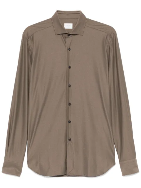 Xacus stretch-jersey shirt Brown ACT558ML71690