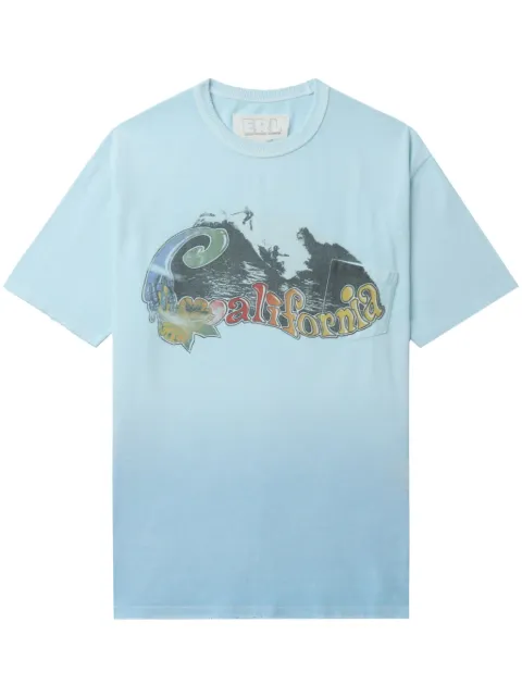 ERL slogan-print T-shirt Blue ERL09T002
