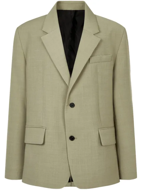 TOMBOY single-breasted wool blazer Green 9154312553