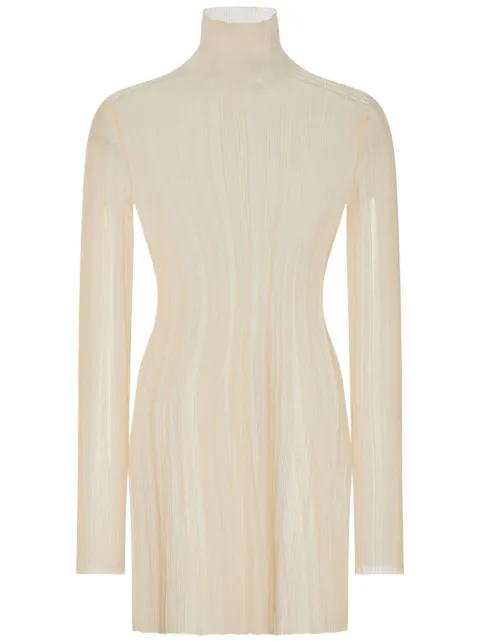 Rosetta Getty sheer plissé dress Neutrals 14247D2923