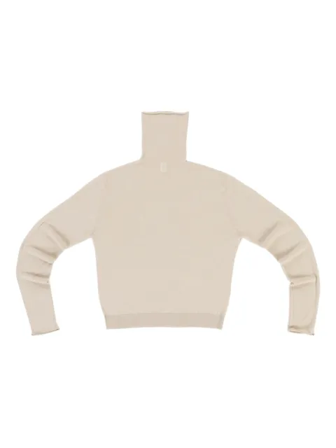 extreme cashmere Thunder roll-neck top Neutrals 365THUNDER