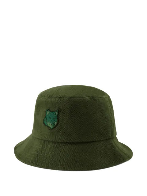 Maison Kitsuné logo-patch bucket hat Green MM06114WW0096P391