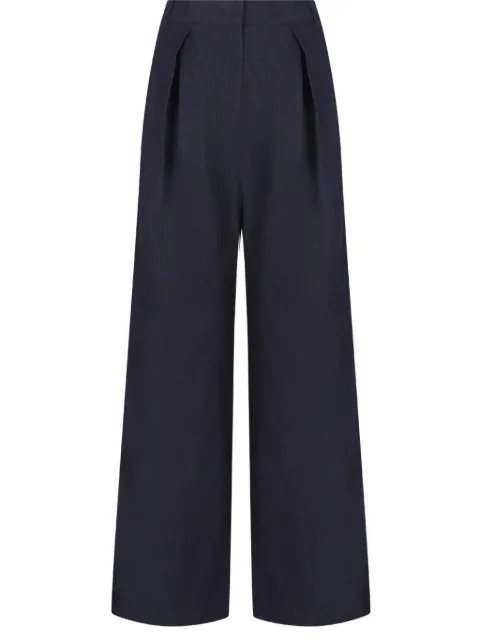 Co pleat-detail trousers Blue 5029GKSCESSN