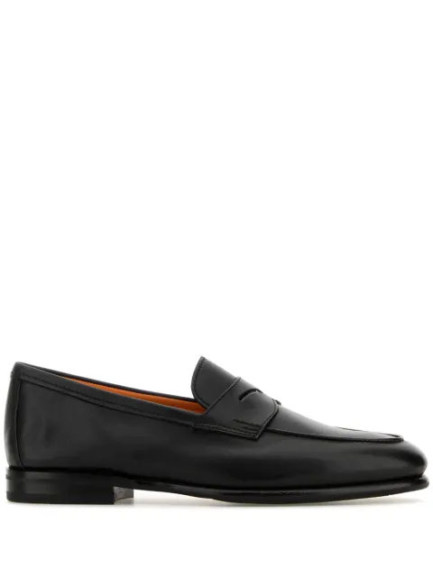 Santoni Carlos leather loafers Black MCNC18837SI9GMEM