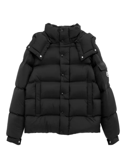 Moncler Maya 70 hooded short down jacket Black L20911A0020553333